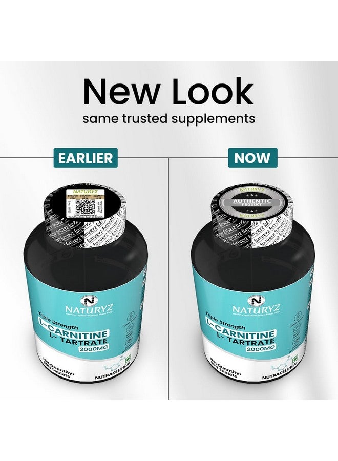 NATURYZ Triple Strength L-Carnitine L-Tartrate 2000MG Converts Fat into Energy | Cellular Energy & Endurance | Athletic Performance | Cutting Supplement - 60 Tablets - Image 3