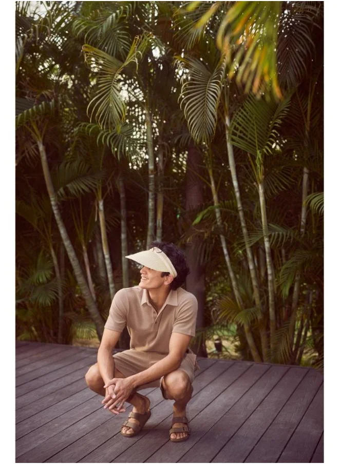 نسيسيرا Tan Lushknit Polo & Shorts Set