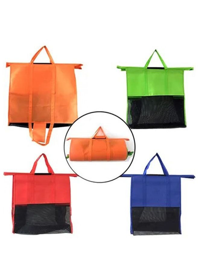 4 Piece Reusable Eco-Friendly Shop Handbag Totes  - Image 2
