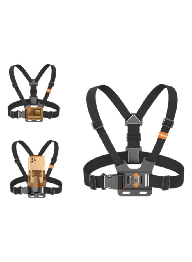 PLOKAMA Mobile Phone Chest Strap Mount GoPro Chest Harness Holder for VLOG/POV, with iPhone 15 14 13 Pro Max Plus,Samsung,GoPro Hero 9, 8, 7, 6, 5,OSMO Action, AKASO,Action Camera and Cell Phones (4 to 7in) - Image 2