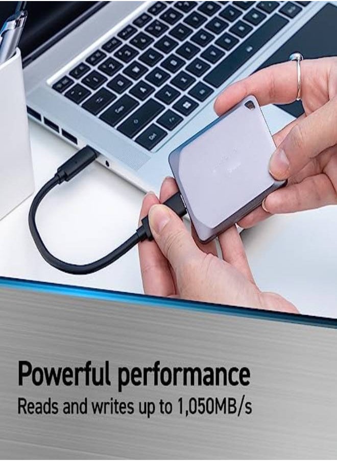 AROAQ X9 Pro 2Tb Portable Ssd Up To 1050Mbs Read And Write Water And Dust Resistant Pc And Mac With Mylio Photos Usb 3.2 External Solid State Drive  - Image 2