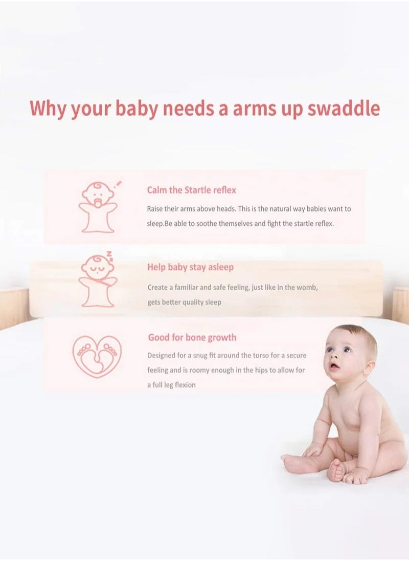 MIXDE 6 PCS Newborn Sleepsack Swaddle Blanket Baby Swaddling Wrap Infant Babies Sleeping Bag with Hat and Anti-grasping Gloves for Boy Girl Soft Cotton Sleep Sack  - Image 2