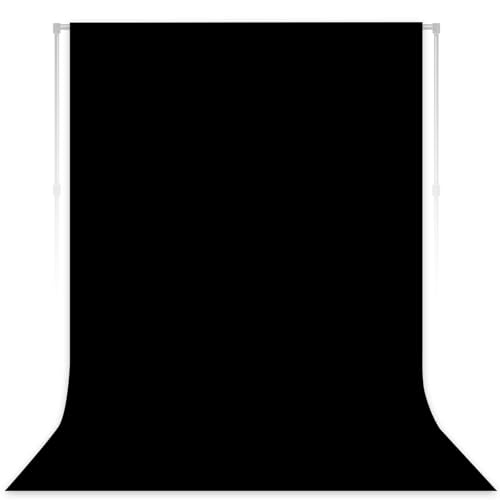 LYLYCTY Black Backdrop for Photoshoot, Professional Photo Backdrop Background Curtain for Product Photography, Portraits, Wedding, Party, Live Streaming Video Recording 5X7 FT (Background Only) - Image 1