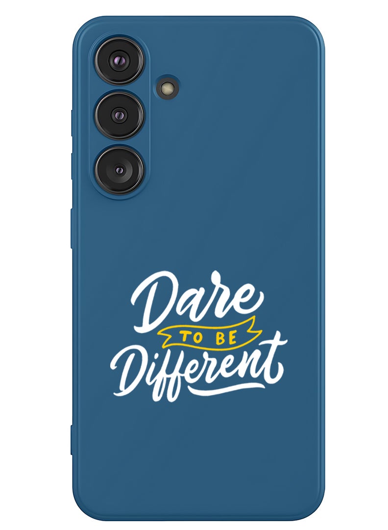 Theodor Protective Slim Fit Case Liquid Silicone Cover with Full Body Protection Anti-Scratch Shockproof Case For Samsung Galaxy S25 Plus (Blue) - dare to be different - Whie - Image 1