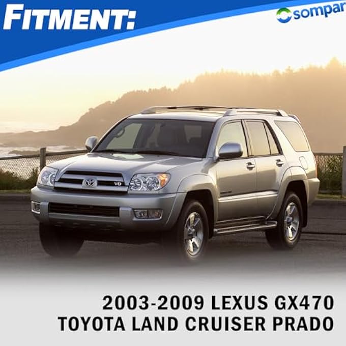 rayihni Roof Rack Rail Leg End Cover Shell 4pcs (Silver) Compatible with Toyota Land Cruiser Prado 120 Lexus GX470 2003-2009 Replaces 63491-60060-A0 63492-60040-A0 Front Rear Left Right Side - Image 2