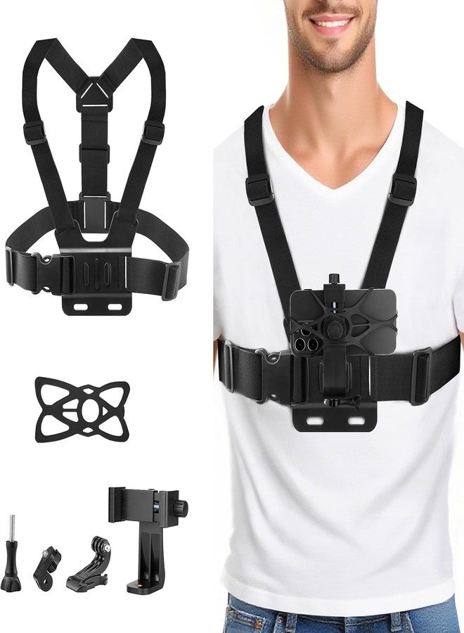 SHOPEE Phone Chest Mount Harness Chesty Vest Mount Strap for Action Camera Compatible with iPhone 16, Samsung, Xiaomi, Go Pro Hero,Max,Go Pro Hero 7,6, 5,4, Session,3+,3,Hero/Insta 360 - Image 1