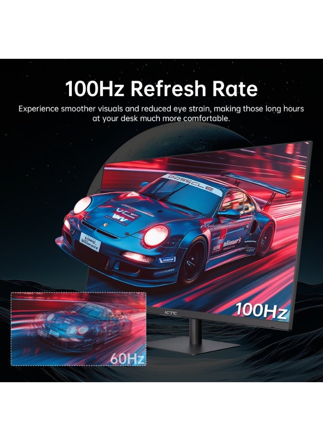 KTC 32 Inch 2K 100Hz Computer Monitor, IPS QHD 2560 x 1440p Monitor with Ultra-Thin Bezels, HDR10, Freesync/G-sync, HDMI/DP Ports, Tilt Adjustable, Eyecare, Ideal for Office and Casual Gaming - Image 2