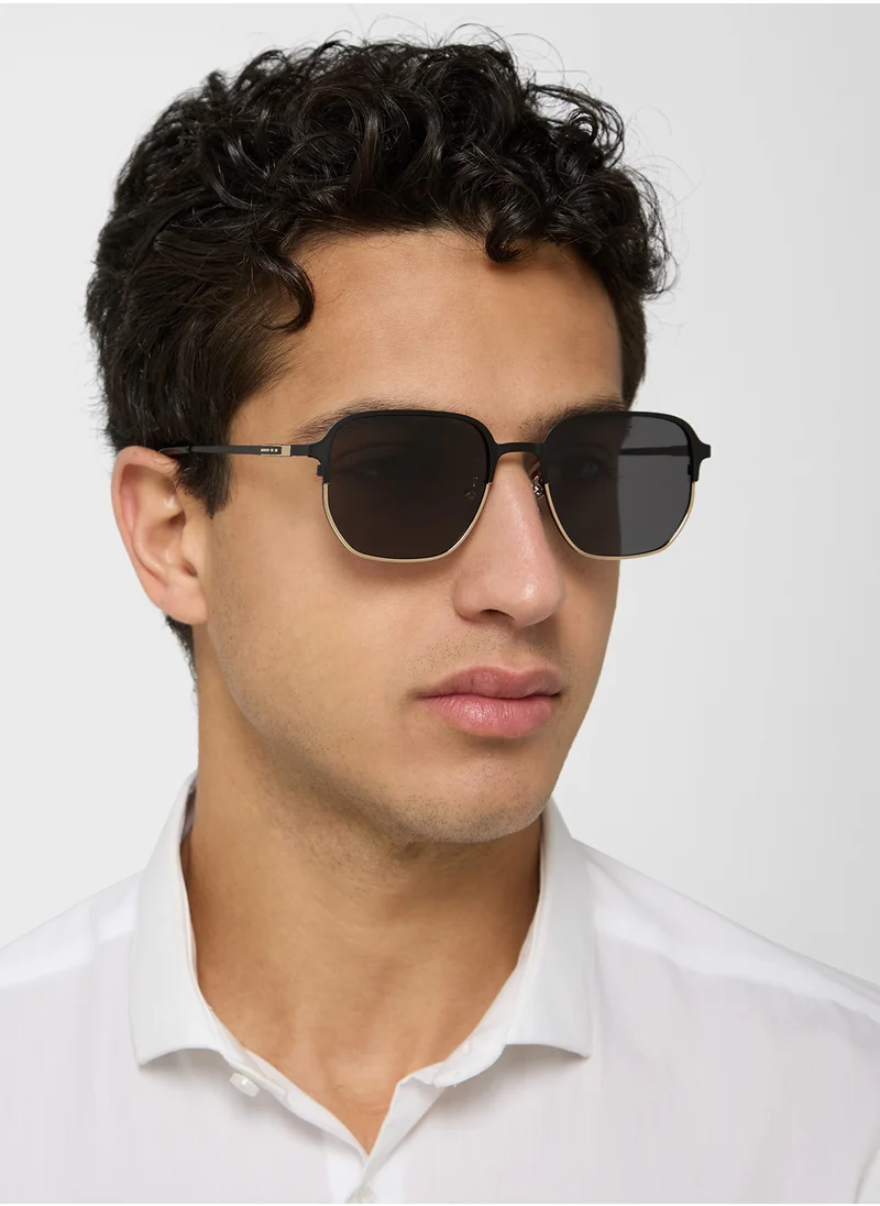 Robert Wood Polarized Lens Square Aviator Sunglasses