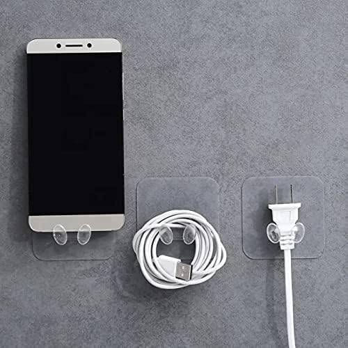 Multifunctional Power Plugs Socket Holder Free Punching Adhesive Hook Power Stickers Wall Mounted Transparent Wall Storage Hanger for Keys Towel Kitchen Plug Hook Pack of 10  - Image 3