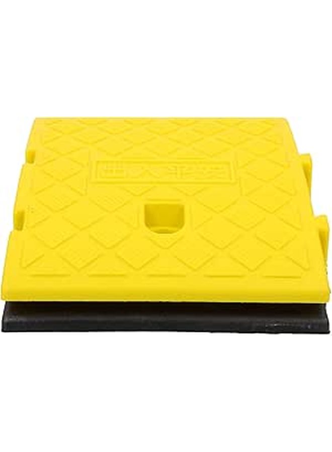 2pcs Plastic Threshold Ramp with Clips Dark Bright 250x270x70mm for Wheelchair Scooter Vehicle Access - Image 1