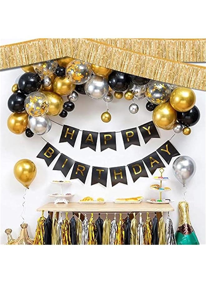 6 Pack 10 Feet Foil Fringe Garland Metallic Tassle Banner Wall Hanging Tinsel Streamers Backdrop for Parade Floats, Bachelorette, Wedding, Birthday Party Decorations(Champagne Gold) - pzsku/Z8C75BD0765F88F0C5D20Z/45/_/1726158896/95df5087-58ad-459e-b54c-3aed084f6a10