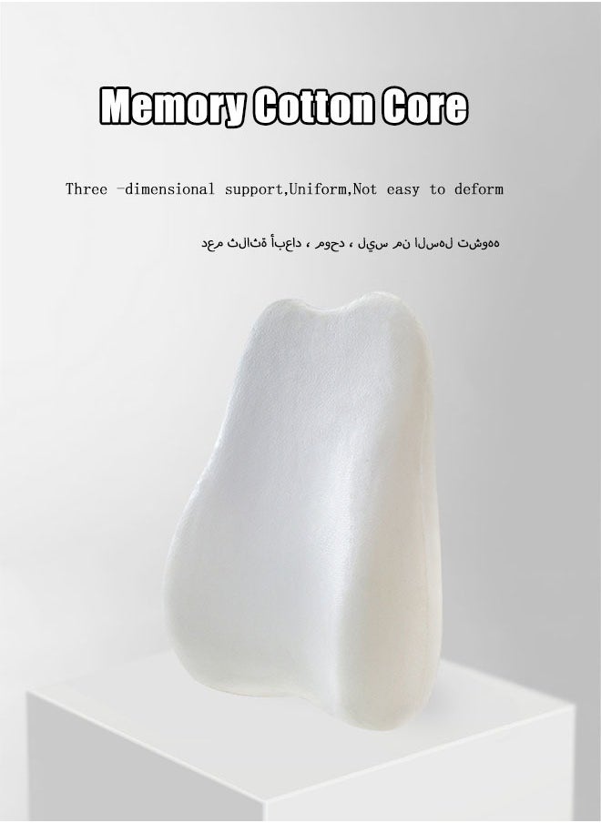 MLADEN وسادة دعم أسفل الظهر من رغوة الذاكرة لمقعد كرسي المكتب، توفر دعمًا للظهر السفلي وتخفيف ألم العصعص، مناسبة لكرسي الألعاب الكمبيوتر مع غطاء قابل للتنفس  - Image 5
