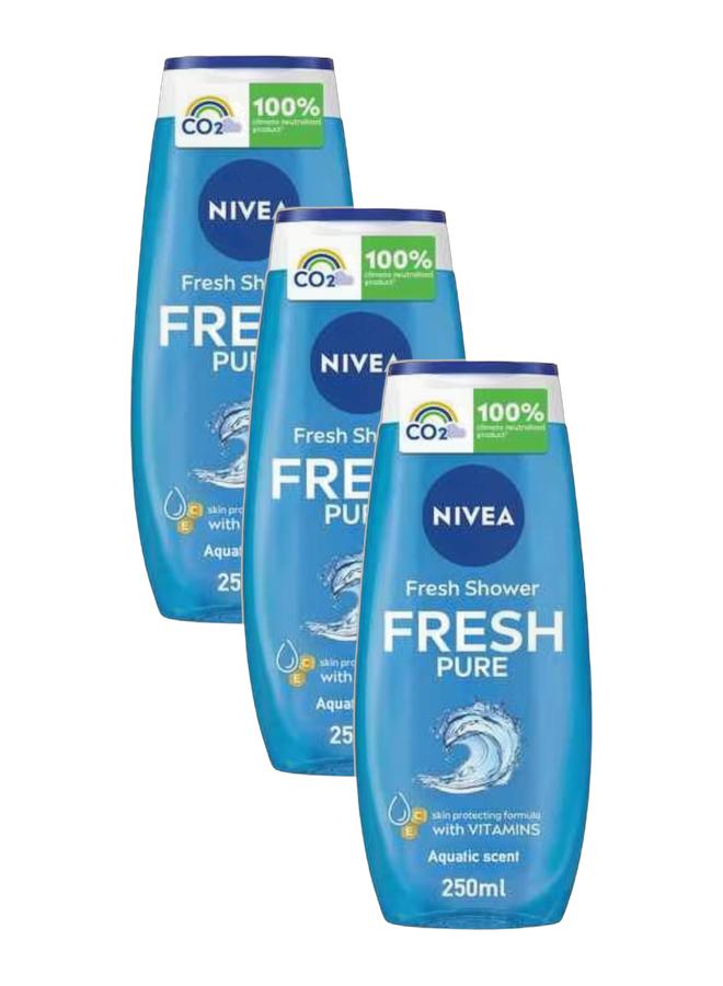 Nivea جل استحمام نقي ومنعش 250 مل عبوة من 3 - Image 1