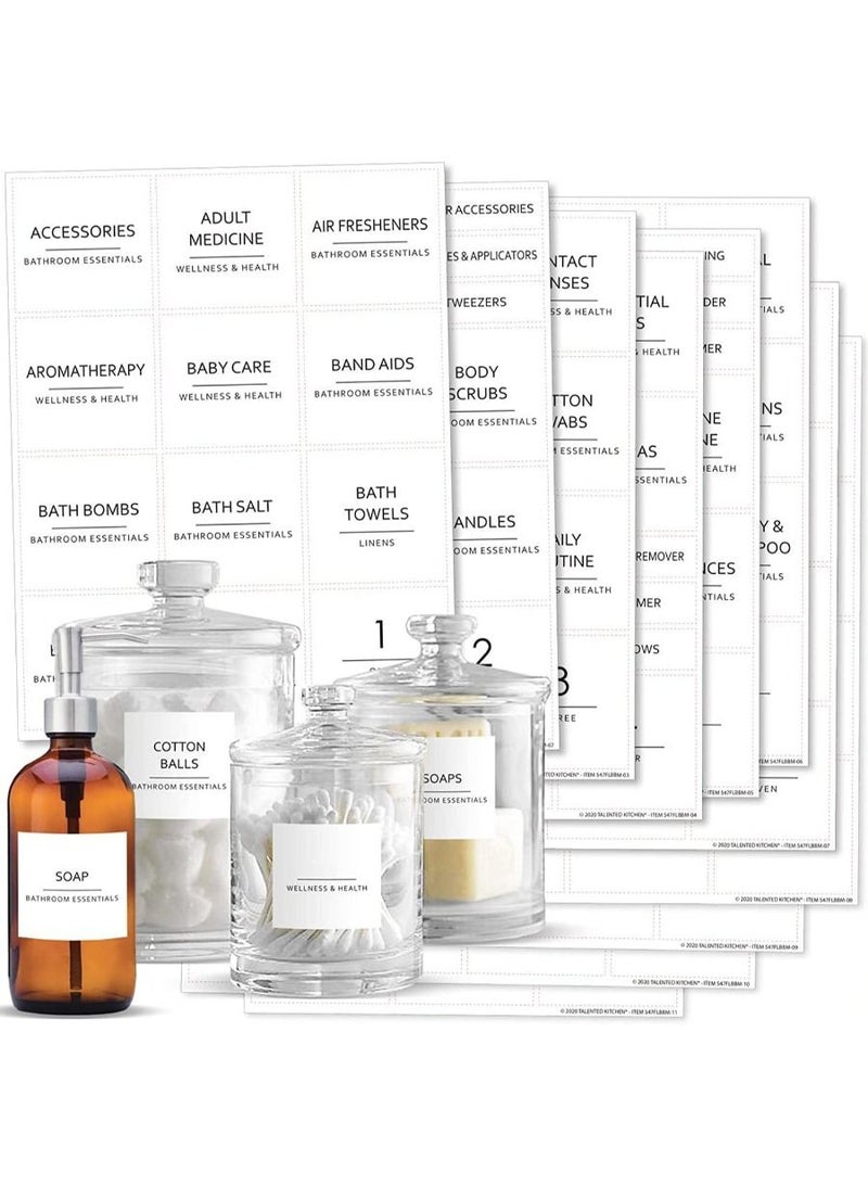 QUESERA 174 Bathroom Beauty Makeup Vinyl Stickers Organization - Image 1