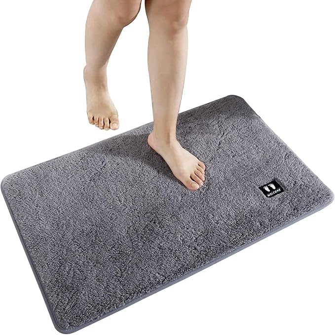 Zerolex Super Soft Microfiber AntiSkid Bath Mat Bath Mat Door Mat Floor Mat Doormat Bathroom Mat Carpet Super Absorbent Soft Carpet 60 x 40 cm Multicolor - Image 1