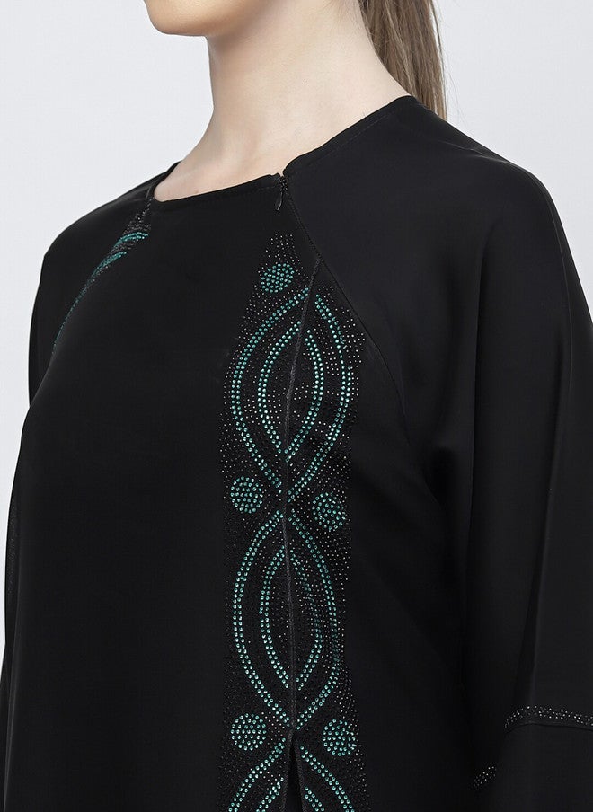 Arrabi برقع عرابي مزين بالتفاصيل مع وشاح - Image 2