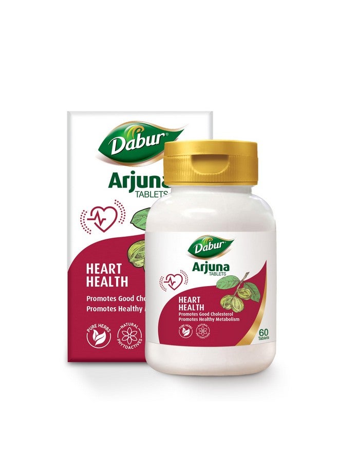 DABUR Arjuna Tablets - 60 Tabs | Promotes Heart Health | Manages Cholesterol Level | Promotes Healthy Metabolism,Pack of 1 - Image 1