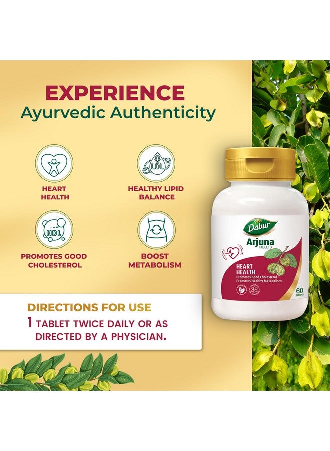 DABUR Arjuna Tablets - 60 Tabs | Promotes Heart Health | Manages Cholesterol Level | Promotes Healthy Metabolism,Pack of 1 - Image 5
