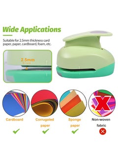 UCEC Craft Hole Punch, 2+1.5+1+5/8Inch Circle Punch, Circle Hole Punch, 4 Pcs Paper Punches For Crafting, Cardboard, Office Supplies, Back To School Supplies  - Image 2