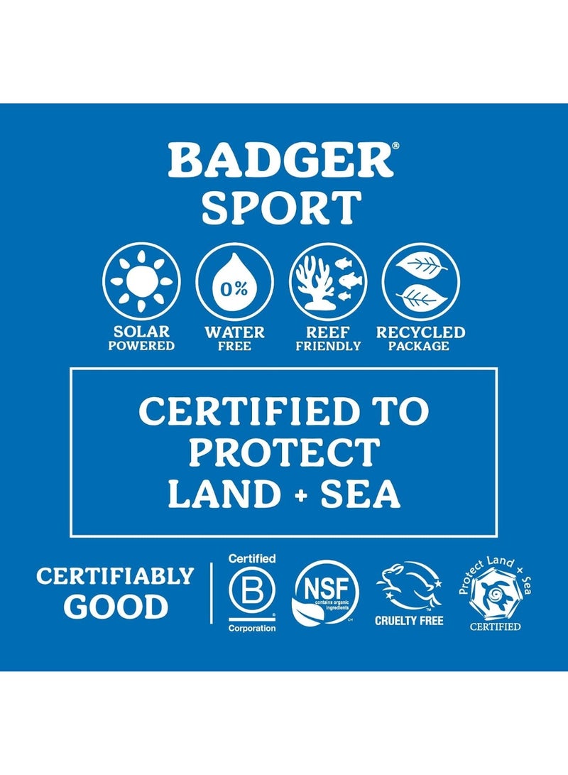 بادجير كريم واقي من الشمس معدني من Badger, Sport، بعامل حماية من الشمس 40، بدون رائحة، 2.9 أونصة سائلة (87 مل) - Image 2
