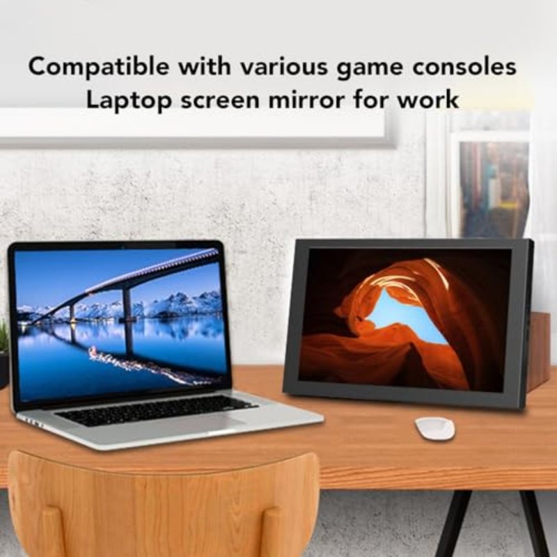 Luqeeg 10in Portable Monitor, 1280x800 Laptop External Display With Dual Speakers for Gaming - Image 2