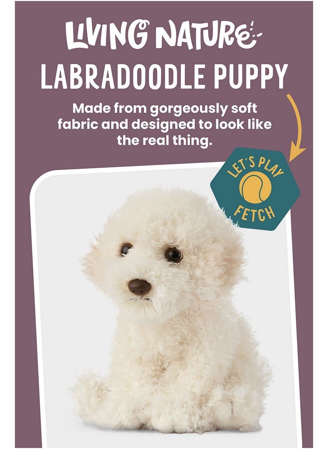 Living Nature - Labradoddle Puppy Stuffed Animal | Fluffy Dog Animal | Soft Toy Gift For Kids | 6 Inches - Image 1