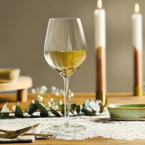bellemax 250ML Crystal Wines Glasses Red or White Cut Wines Glasses, Transparent Champagne Flute Wine Glass Set, Long Wine Glass Set (Flower-BX, 4 Count) - Image 2