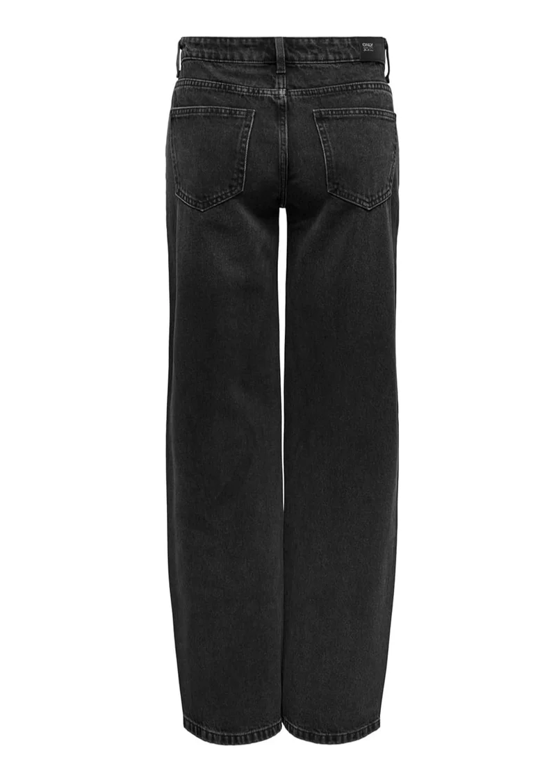 اونلي Ana269 Carla Mid Waist Wide Leg Jeans
