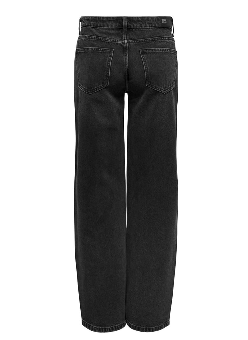 ONLY Ana269 Carla Mid Waist Wide Leg Jeans  - Image 2