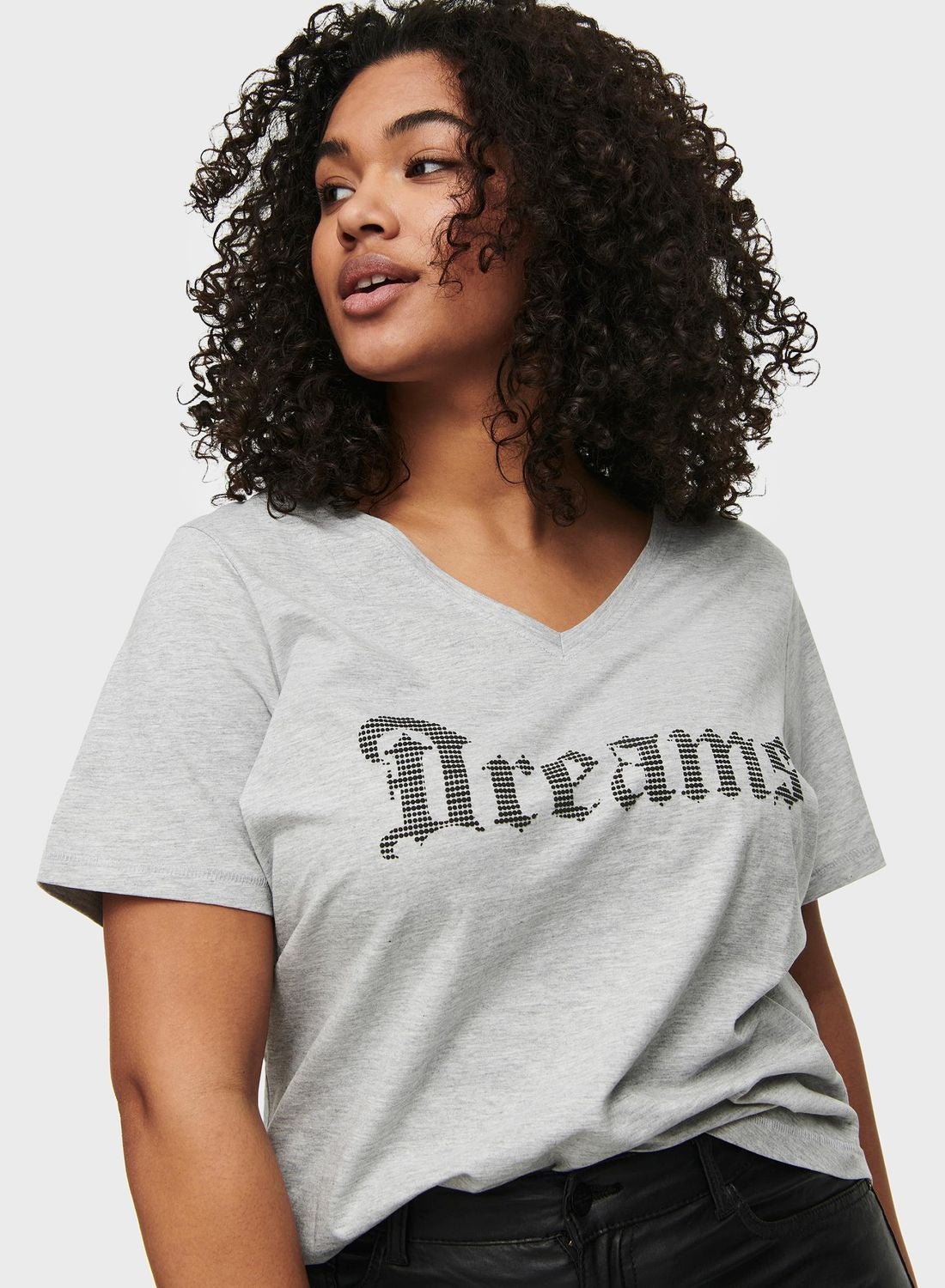 Buy Only in Grey for T-Shirt Carmakoma Slogan Women Oman