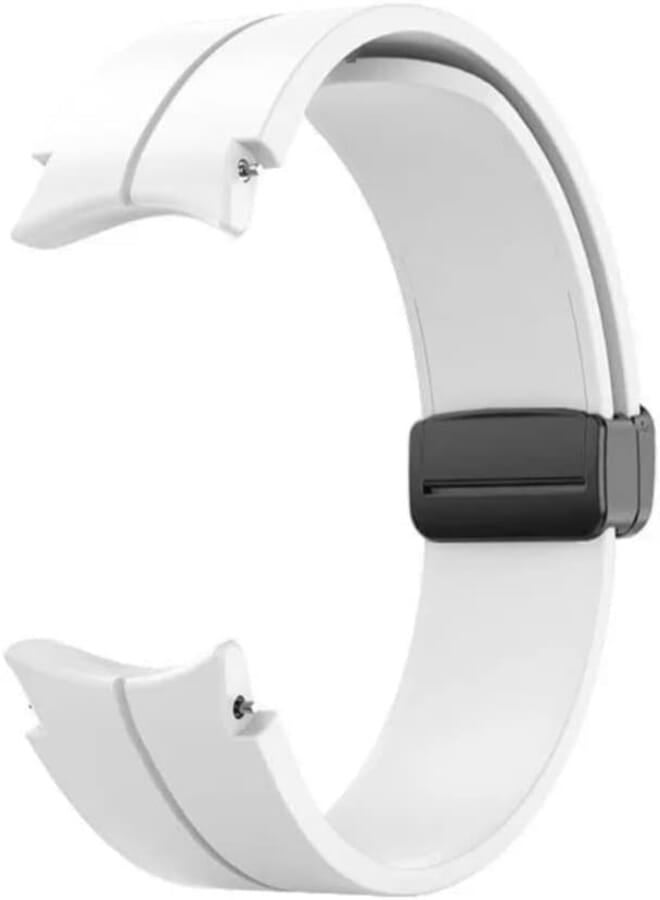 Silicone Replacement Band with Magnetic Folding Clasp Compatible with Samsung Galaxy Watch 4 5 5 Pro Special No Gap Strap 