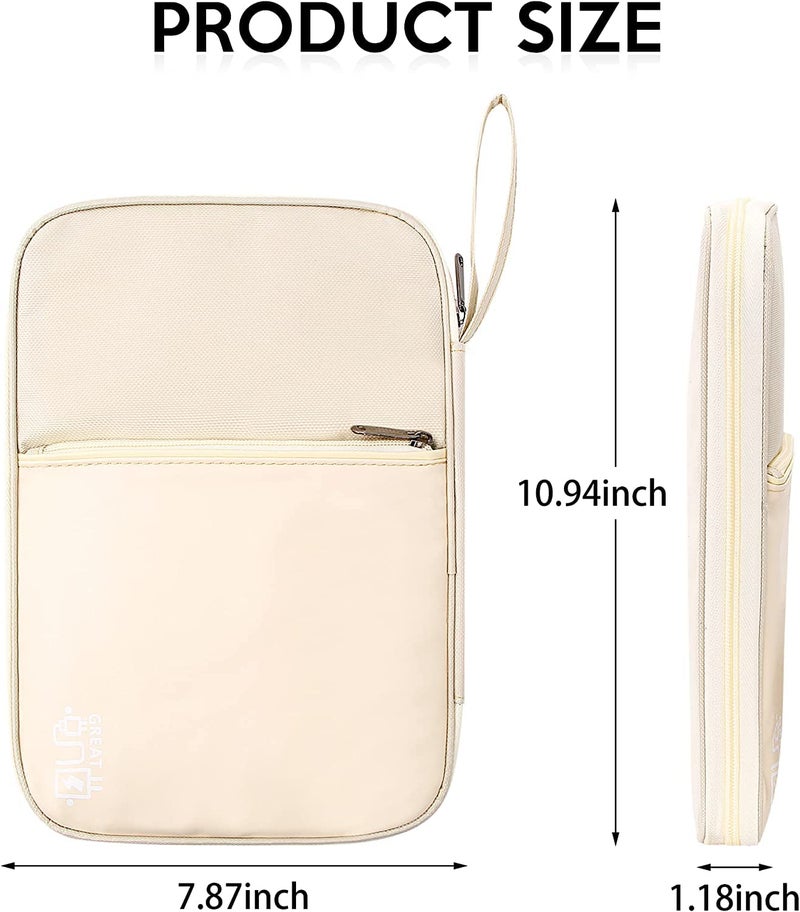 Styleys Electronics Organizer Travel Cable Organizer Bag Compact Waterproof Electronic Accessories Cord Case for Hard Drives, Cables, Cords, Chargers (Beige - S12002) - Image 2