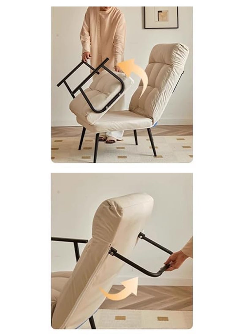 LIMOS - Folding Sofa Recliner Arm Chair Convertible Sofa Bed Sleeper Chair 5 Position Adjustable Backrest - Image 1