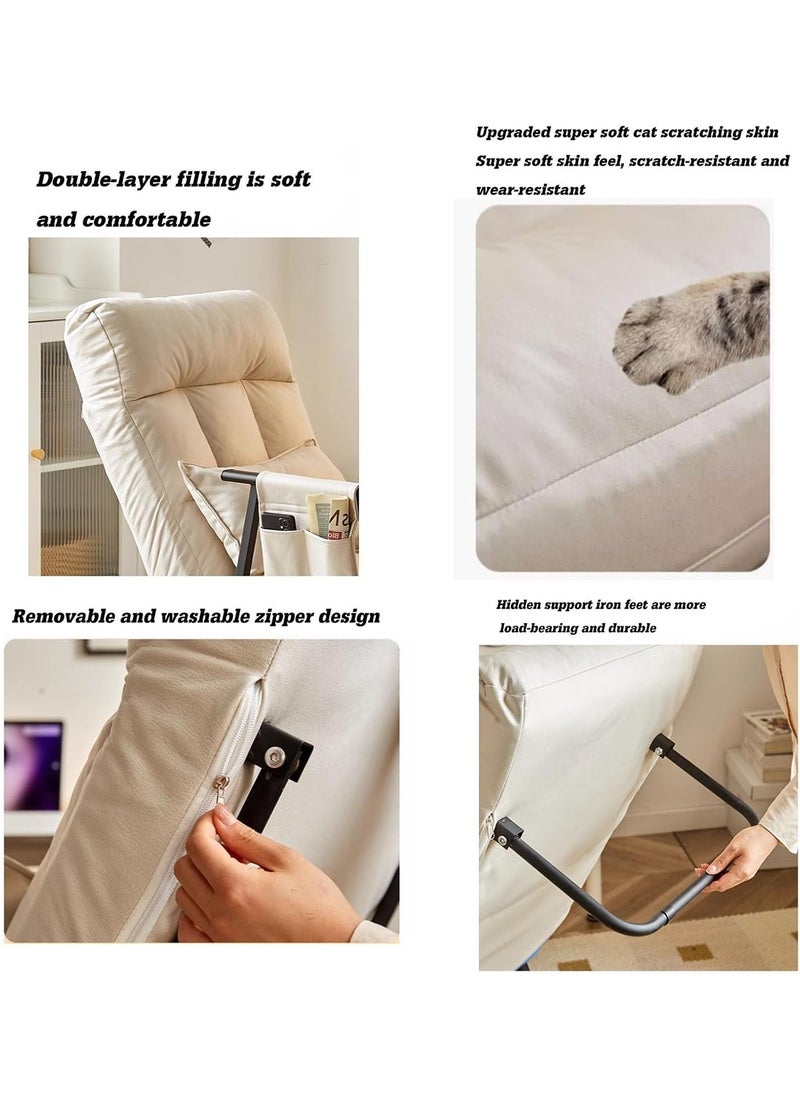 LIMOS - Folding Sofa Recliner Arm Chair Convertible Sofa Bed Sleeper Chair 5 Position Adjustable Backrest - Image 1