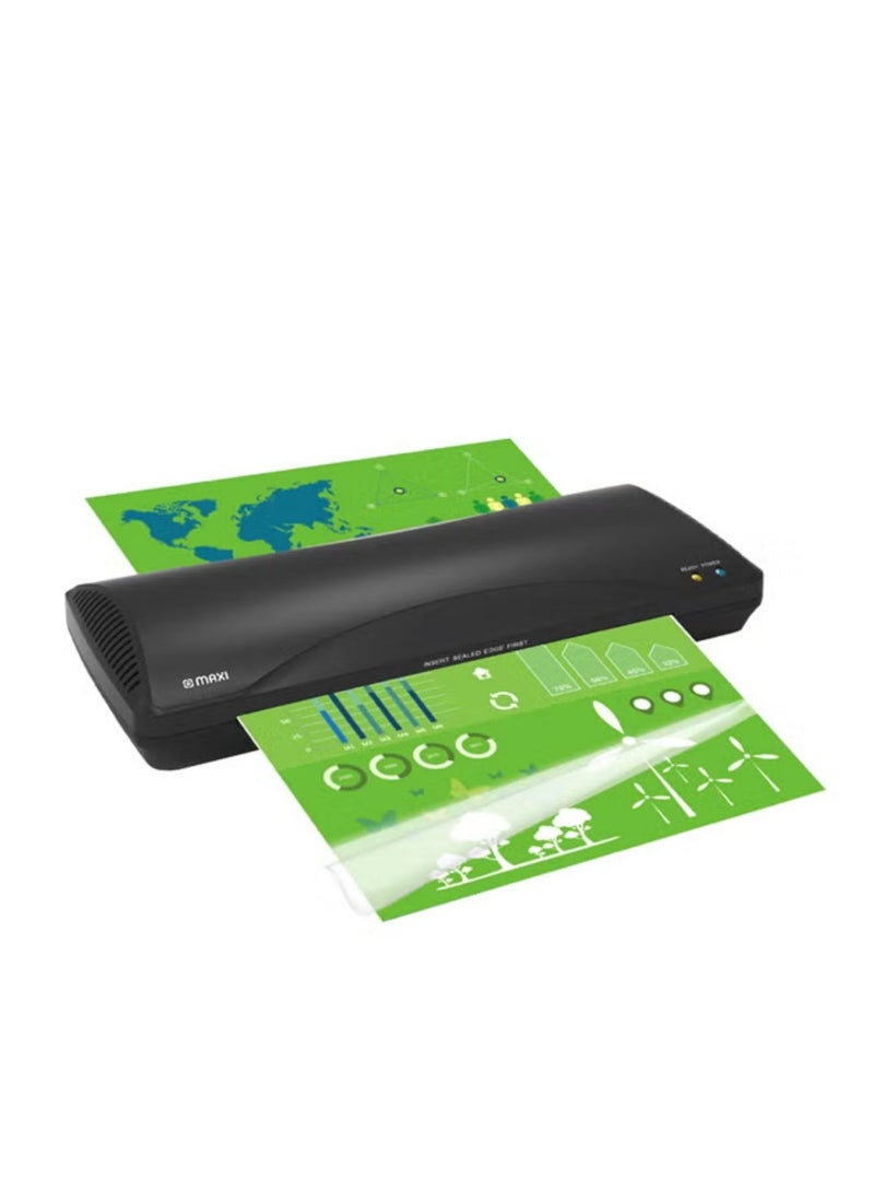 MAXI A3 Laminator Machine 80-125 Micron Hot Laminating Machine for Documents, Photos, Certificates & ID Cards - Black - Image 2