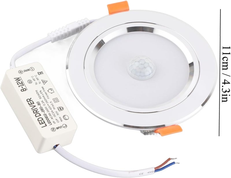 Gulf market trial optimized design 9W LED Infrared Sensor Downlight, 18LED Human Body Induction Ceiling Light with 150 Sensing Angle Motion Sensor Light for Corridor Balcony (18 lamp Beads) - Image 5