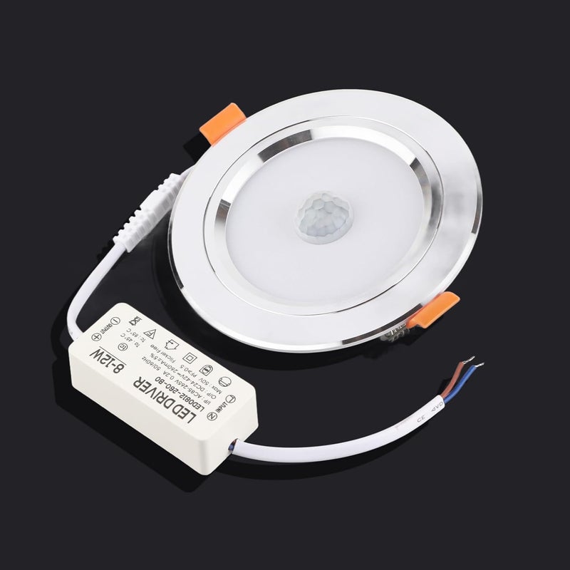 Gulf market trial optimized design 9W LED Infrared Sensor Downlight, 18LED Human Body Induction Ceiling Light with 150 Sensing Angle Motion Sensor Light for Corridor Balcony (18 lamp Beads) - Image 2