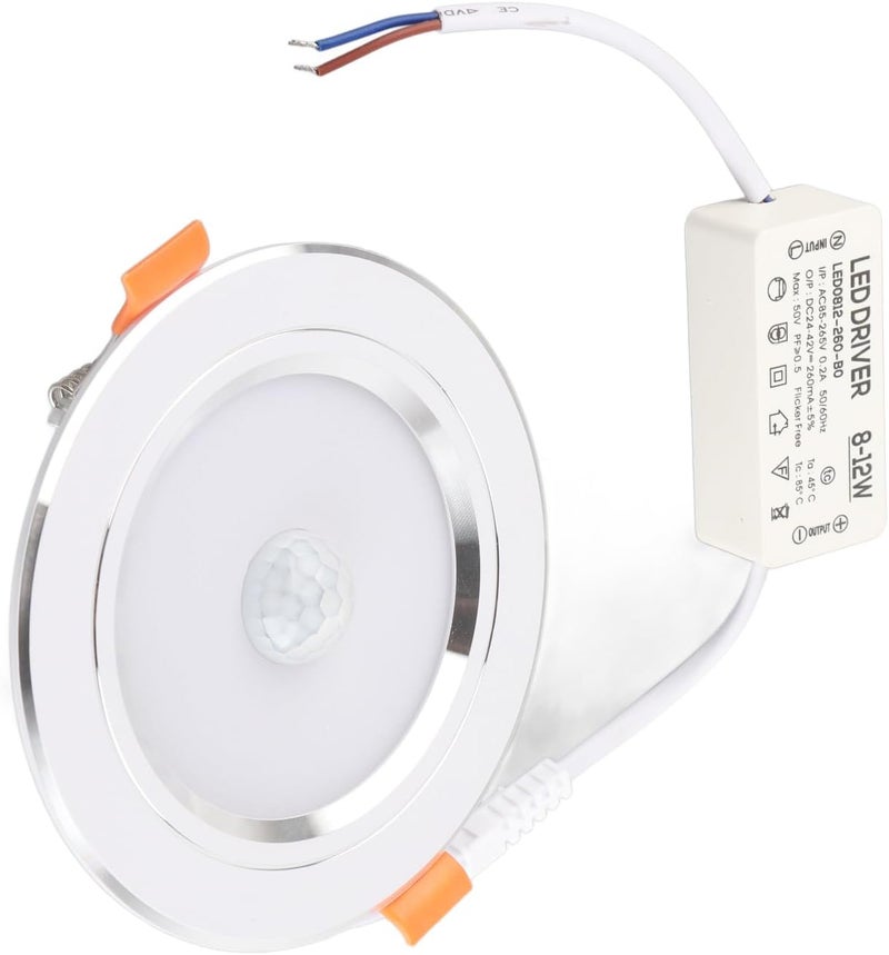 Gulf market trial optimized design 9W LED Infrared Sensor Downlight, 18LED Human Body Induction Ceiling Light with 150 Sensing Angle Motion Sensor Light for Corridor Balcony (18 lamp Beads) - Image 4
