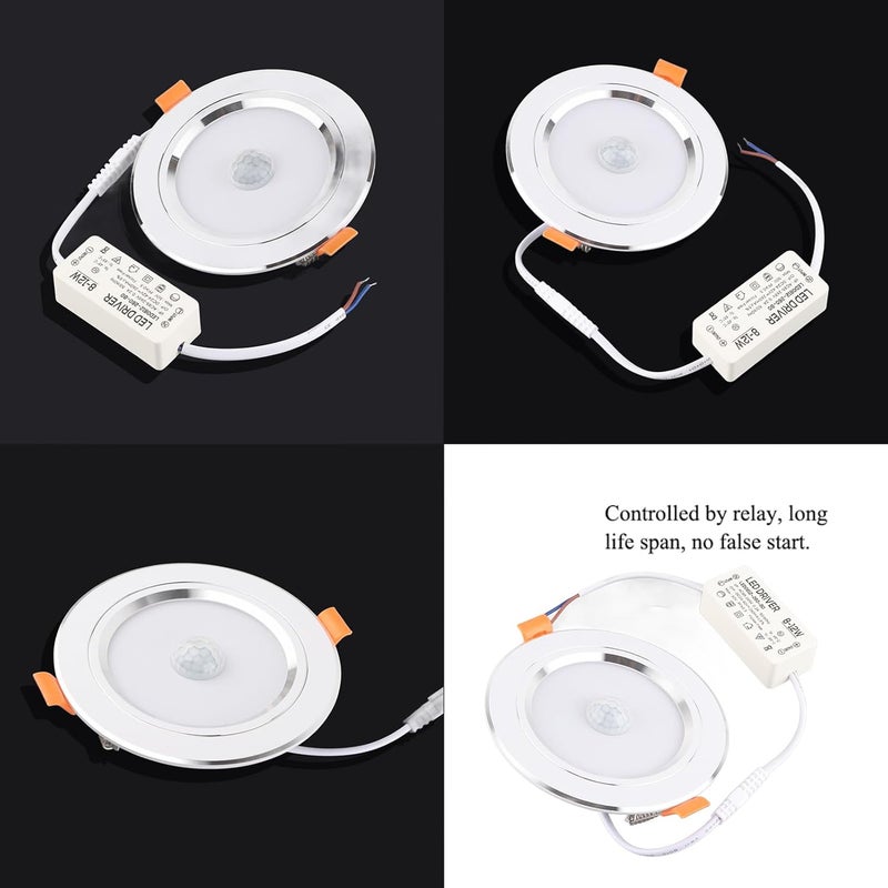 Gulf market trial optimized design 9W LED Infrared Sensor Downlight, 18LED Human Body Induction Ceiling Light with 150 Sensing Angle Motion Sensor Light for Corridor Balcony (18 lamp Beads) - Image 3