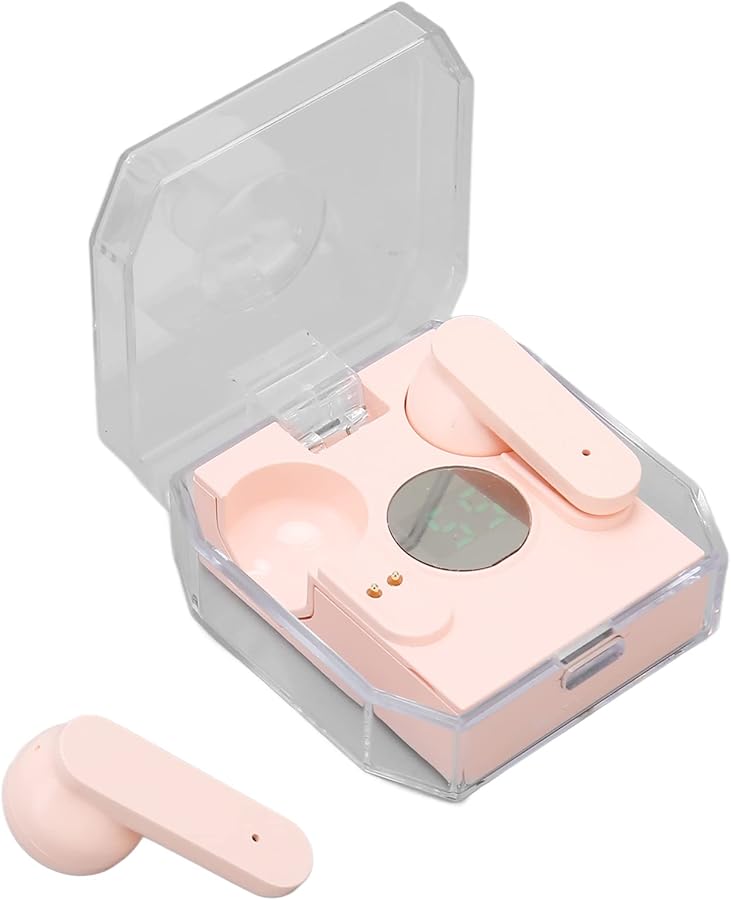 Vbestlife Pink Bluetooth Translator Earbuds 144 Languages Online Voice Translation Headset for Travel - Image 1