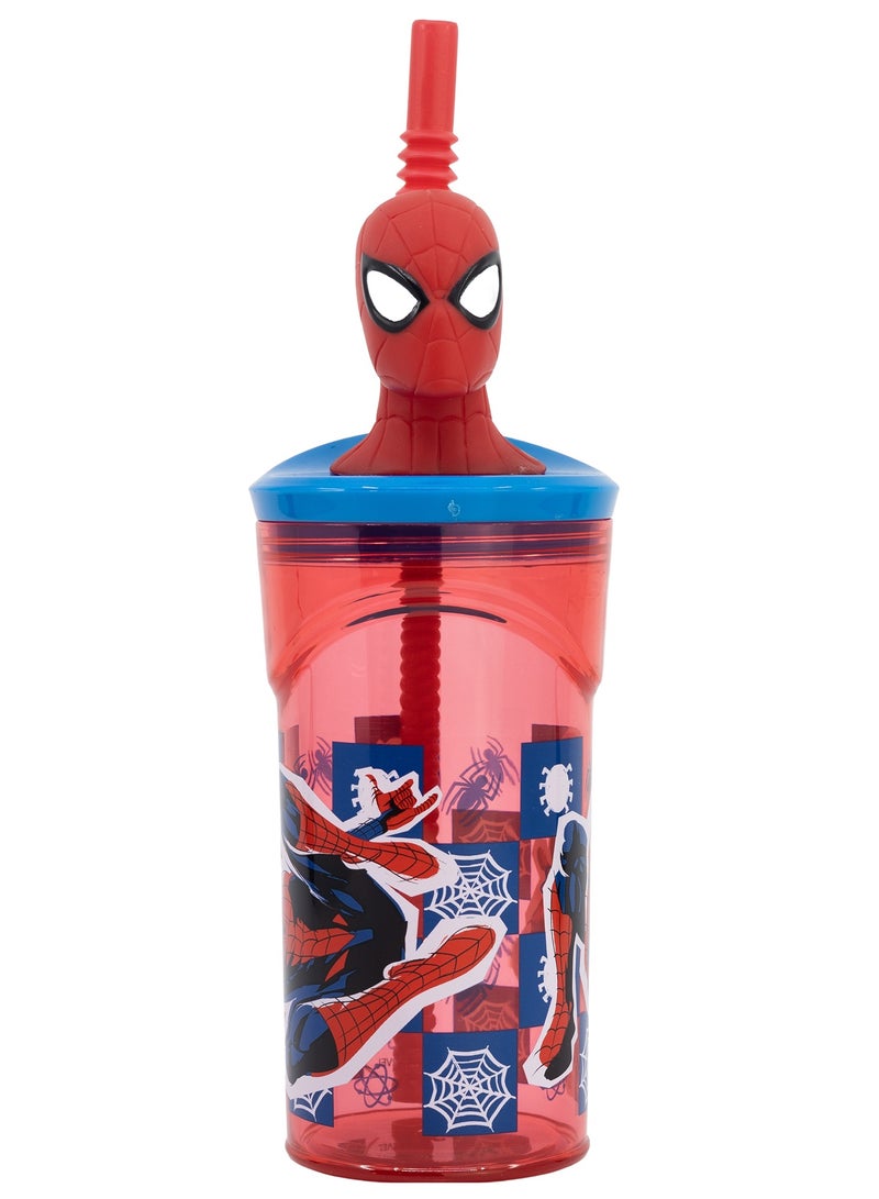 MARVEL 3D FIGURINE TUMBLER 360 ML SPIDERMAN ARACHNID GRID - Image 1