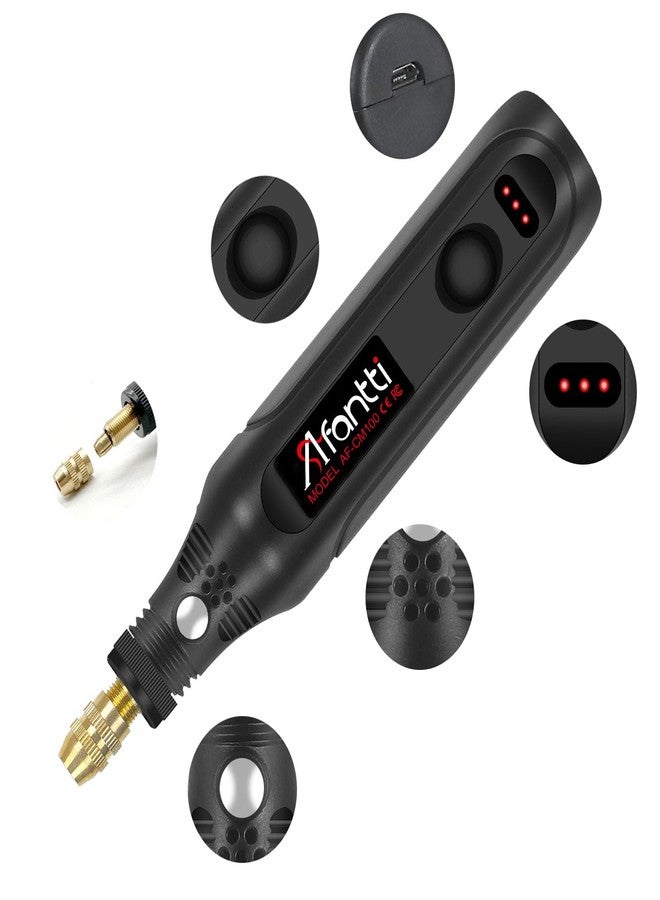 Afantti Mini Cordless Rotary Tool Detail Sander Grinder Small Grinding Pen Set with | 101 Accessories | for Small Crafts & Projects - Image 2