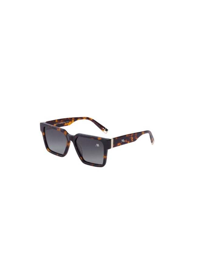 Kemet Eyewear Rectangular Full Rim Unisex Opal Brown Gray Lens 