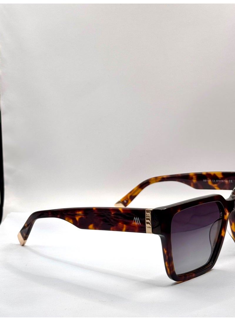 Kemet Eyewear Rectangular Full Rim Unisex Opal Brown Gray Lens - Image 2