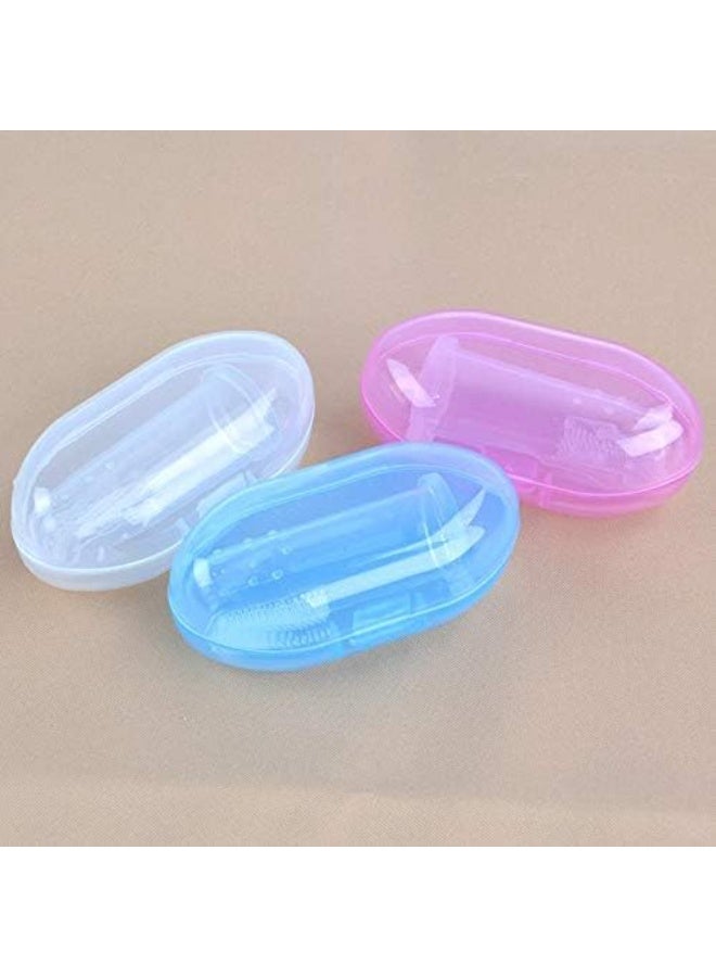 3 Pcs Baby Finger Toothbrush - Kids Safety Silicone Teether With Box - Soft Tooth Cleaning Tool - Image 2