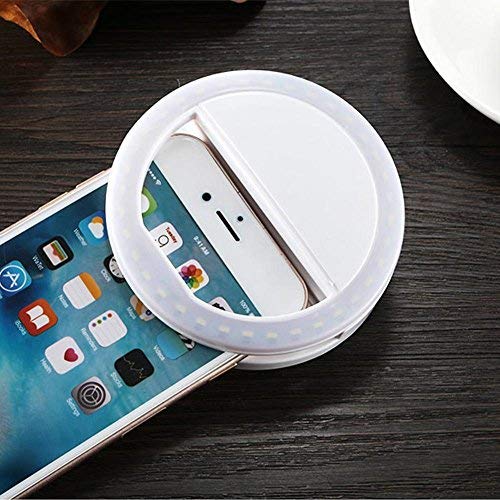 XINBAOHONG Selfie Ring Light Rechargeable Portable Clip-on Selfie Fill Light with 36 LED for Smart Phone Photography, Camera Video, Girl Makes up Black … - Image 3