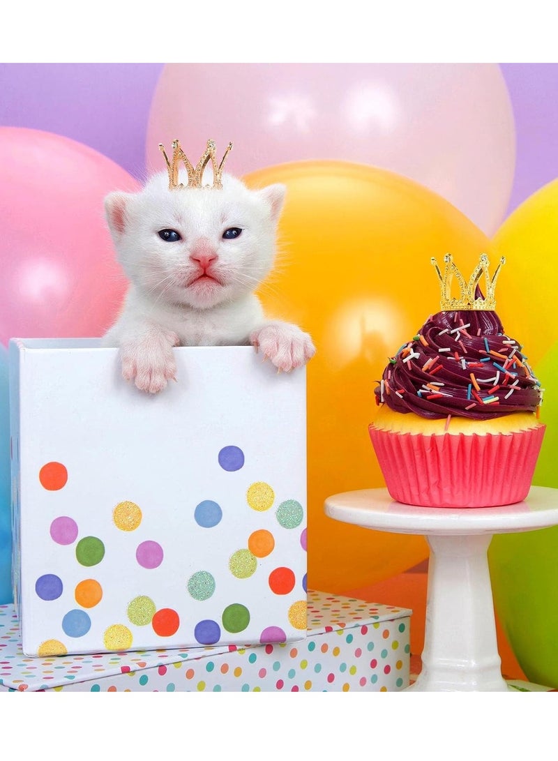 Zikra Crown Cake Topper 15 Pcs Crown for Cake Topper Mini Crown Cupcake Decoration Gem Style Tiny Queen Crowns Cake Decoration for Women Girl Wedding Baby Shower Baby Birthday Party - Image 2