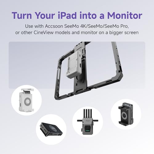 Accsoon PowerCage II iPad Cage with NPF Battery Adapter for iPad Air 11inch M4M3M2Gen 345 iPads Gen 7891011 iPad Pro 10511inch Gen 1234M4 Tablet CageUse with SeeMo 4K for Monitoring - Image 3