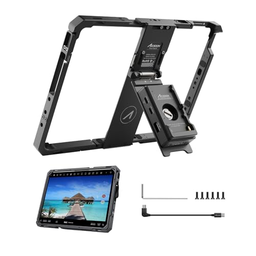 Accsoon PowerCage II iPad Cage with NPF Battery Adapter for iPad Air 11inch M4M3M2Gen 345 iPads Gen 7891011 iPad Pro 10511inch Gen 1234M4 Tablet CageUse with SeeMo 4K for Monitoring - Image 1