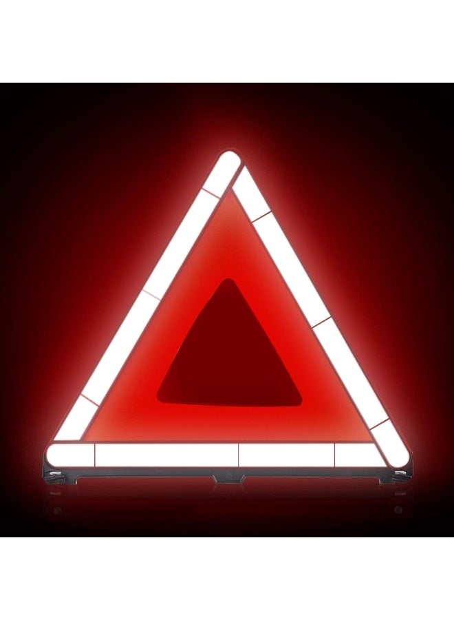 XOOL Triple Warning Triangle Emergency Warning Triangle Reflector Safety Triangle Kit Suitable for Roadside Emergencies, 3-Pack - Image 3